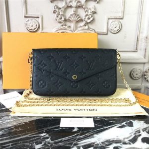 Louis Vuitton Pochette Felicie Monogram Empreinte Leather Noir