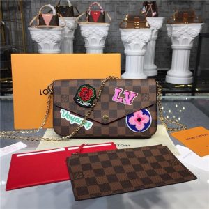 Louis Vuitton Pochette Felicie Damier Ebene Canvas