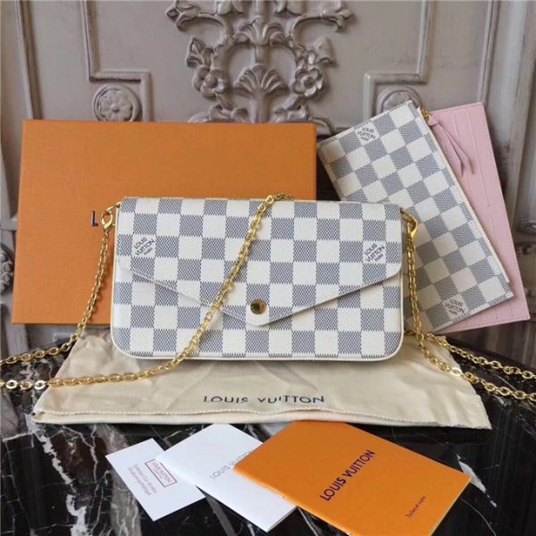 Louis Vuitton Pochette Felicie Replica Damier Azur Canvas