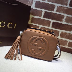 Gucci Soho Leather Replica Disco Bag Tan