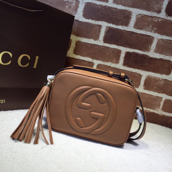 Gucci Soho Leather Replica Disco Bag Tan