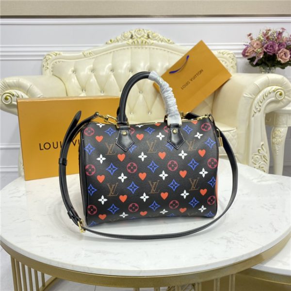 Louis Vuitton Game On Replica Speedy Bandouliere 25 Black