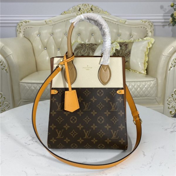 Louis Vuitton Fold Tote MM Camel Sunbeam Creme