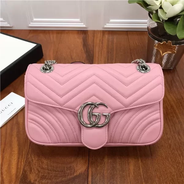 Gucci GG Marmont Matelasse Small Replica Shoulder Bag Pastel Pink