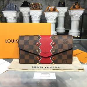 Louis Vuitton Sarah Wallet Damier Ebene Canvas