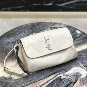 YSL Niki Body Bag White