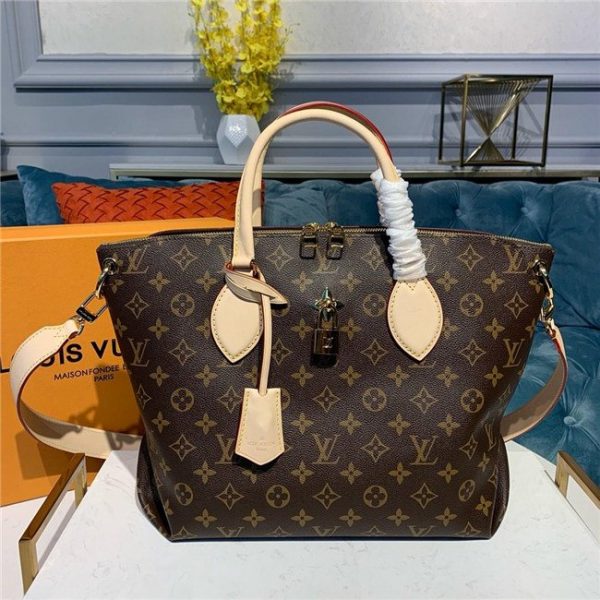 Louis Vuitton Flower Zipped Tote MM Beige