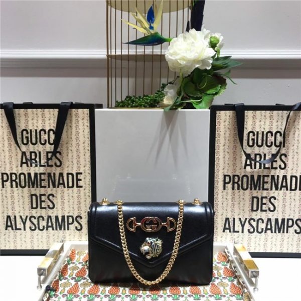 Gucci Rajah Medium Shoulder Bag Black