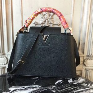 Louis Vuitton Capucines PM Black/Red/Gold