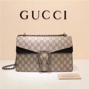 Gucci Dionysus GG Supreme Fake Canvas Brown/Black