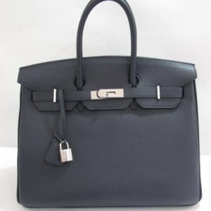 Hermes Birkin 35cm Navy Silver H/W