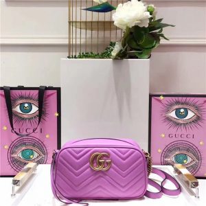 Gucci GG Marmont Matelasse Medium Replica Shoulder Bag Pink