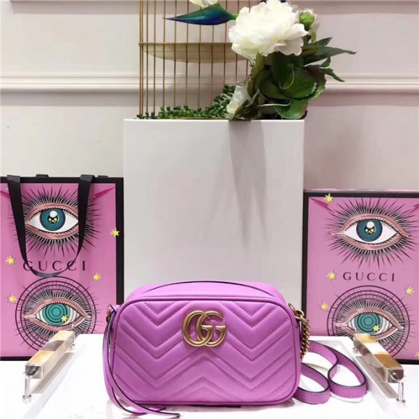 Gucci GG Marmont Matelasse Medium Replica Shoulder Bag Pink