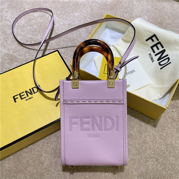Fendi Sunshine Mini Shopper Pink