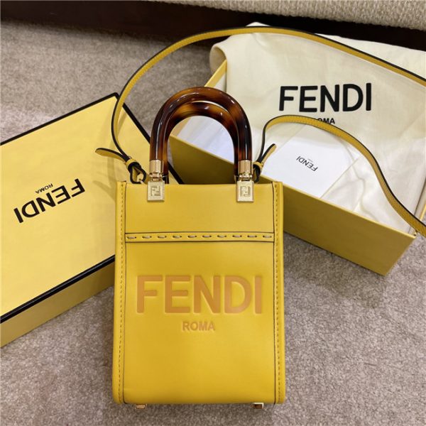Fendi Sunshine Mini Shopper Yellow
