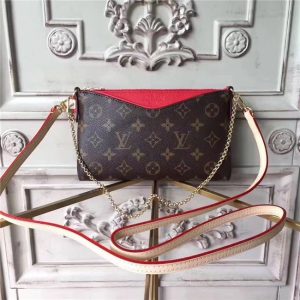 Louis Vuitton Monogram Pallas Clutch Cherry