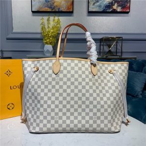 Louis Vuitton Damier Azur Replica Neverfull GM Rose Ballerine