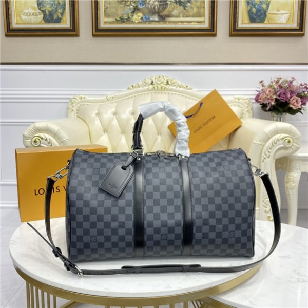 Louis Vuitton Keepall Bandouliere 45 Damier Graphite Canvas