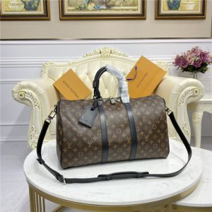 Louis Vuitton Keepall Replica Bandouliere 45 Monogram Macassar Canvas