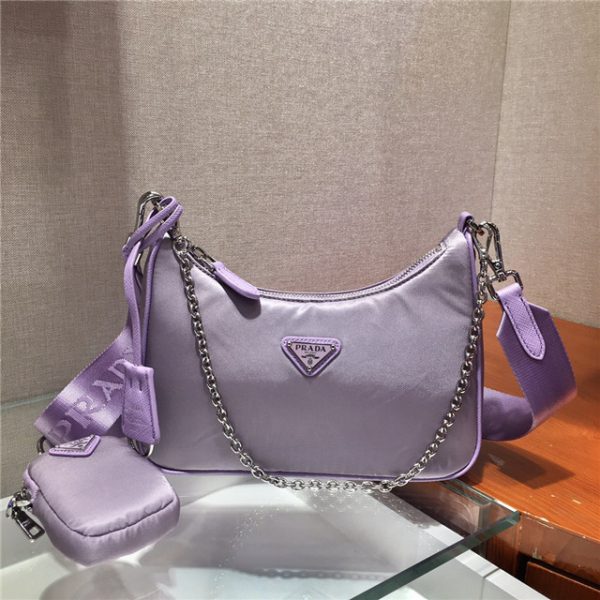 Prada Re-Edition 2005 Nylon Replica Bag Purple