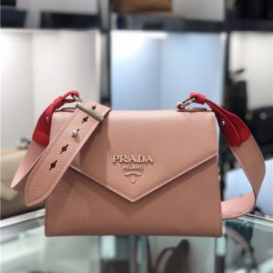 Prada Monochrome Saffiano Leather Bag Replica Pink