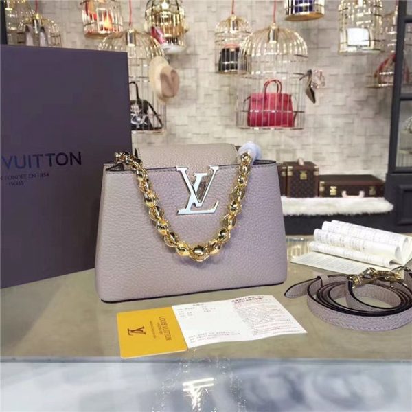 Louis Vuitton Capucines Mini Chain Ivory