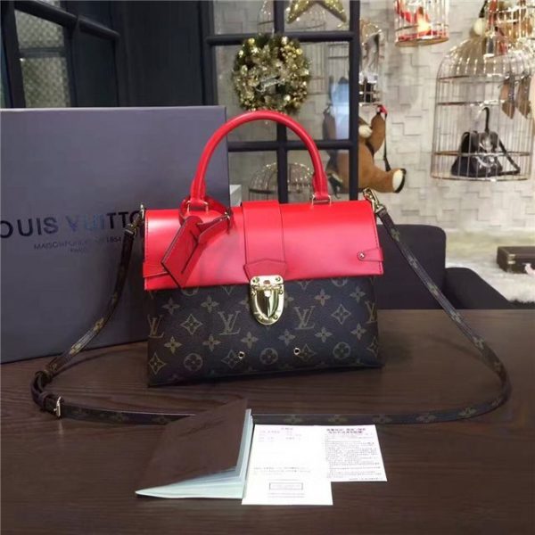 Louis Vuitton One Handle Flap Bag MM Coquelicot