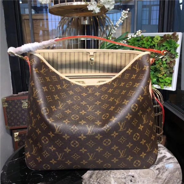 Louis Vuitton Delightful Replica Monogram MM Beige Handbags