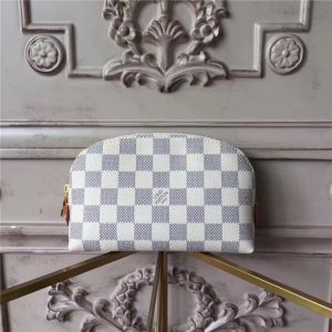 Louis Vuitton Cosmetic Pouch Replica Damier Azur Canvas