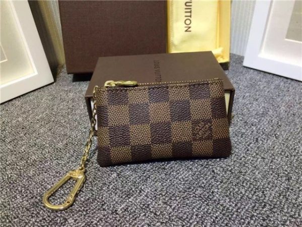 Louis Vuitton Fake Damier Ebene Canvas Replica Key Pouch