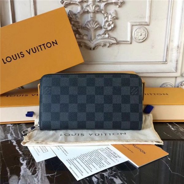 Louis Vuitton Zippy Wallet Damier Graphite Canvas