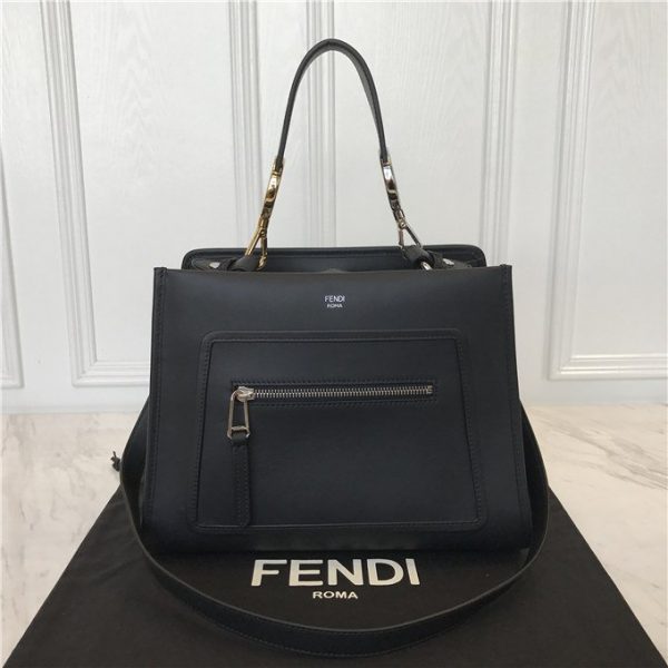 Fendi Runaway Small Leather Bag Black