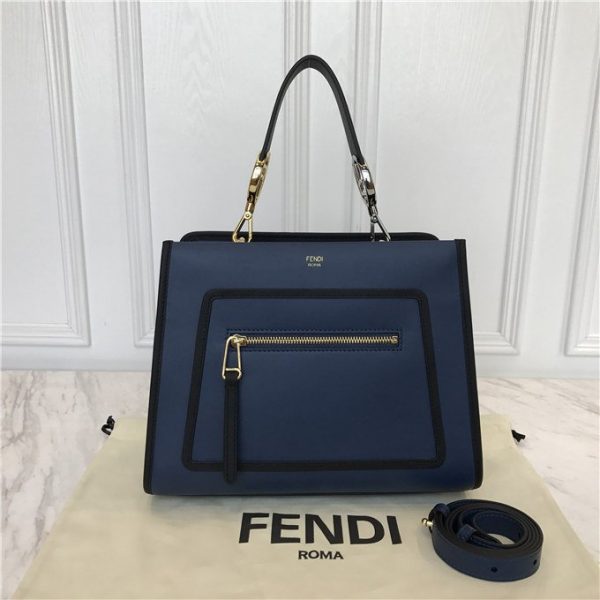 Fendi Runaway Small Leather Bag Blue