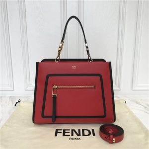 Fendi Runaway Small Leather Bag Red