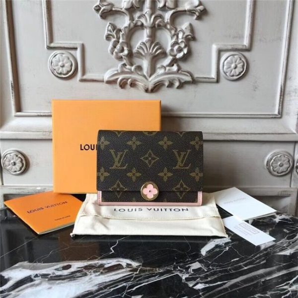 Louis Vuitton Flore Compact Wallet Rose Ballerine