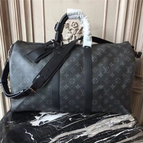 Louis Vuitton Keepall Replica Bandouliere 45 Monogram Eclipse Canvas