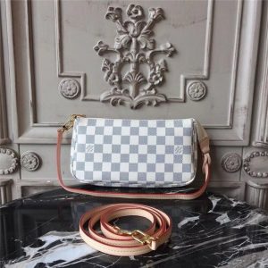 Louis Vuitton Pochette Accessoires Damier Azur Replica Canvas