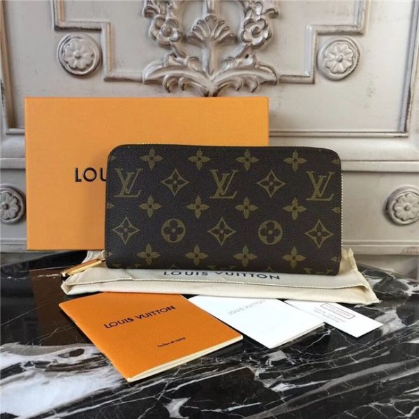 Louis Vuitton Zippy Wallet Monogram Canvas Coquelicot