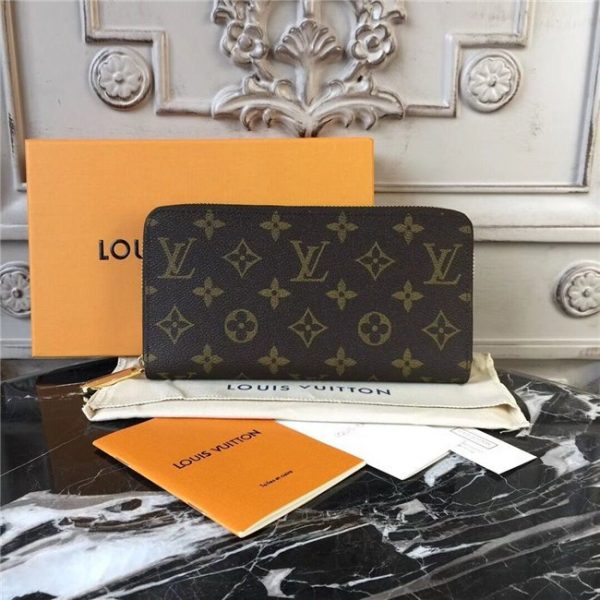 Louis Vuitton Zippy Wallet Monogram Canvas Rose Ballerine