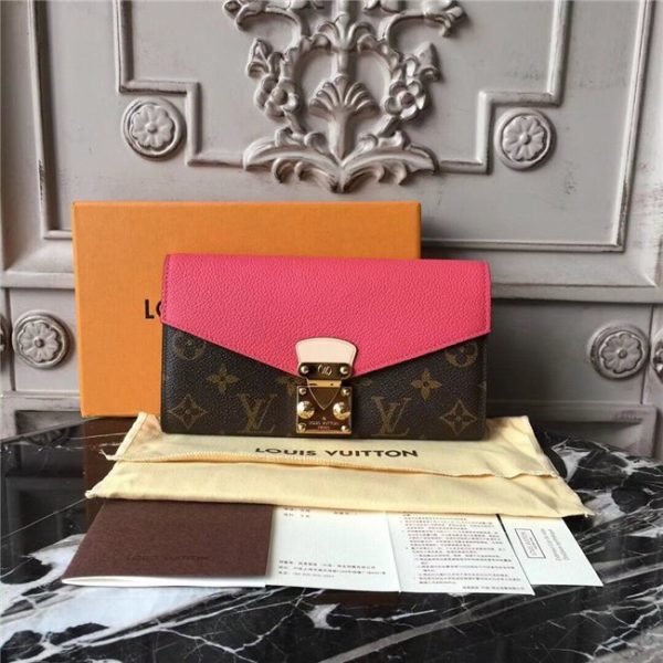 Louis Vuitton Pallas Wallet Rose Litchi