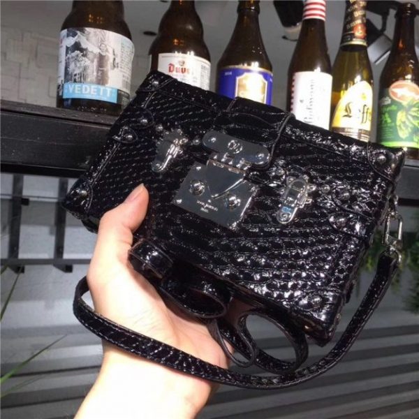 Louis Vuitton Petite Malle Black Python Skin