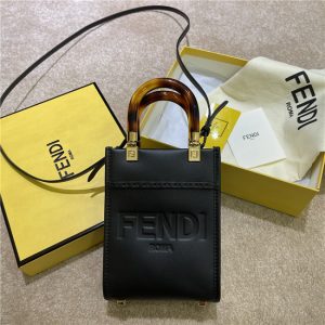 Fendi Sunshine Mini Shopper Black