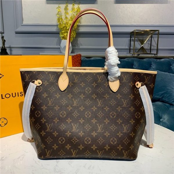 Louis Vuitton Monogram Neverfull MM Rose Ballerine Replica