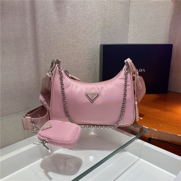 Prada Re-Edition 2005 Nylon Replica Bag Begonia Pink