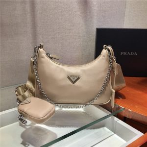 Prada Re-Edition 2005 Nylon Replica Bag Cameo Beige