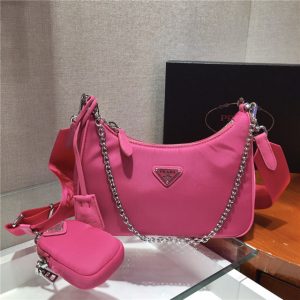 Prada Re-Edition 2005 Nylon Replica Bag Hot Pink
