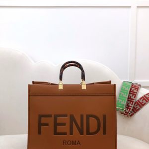 Fendi Large Sunshine Tote Tan Bag