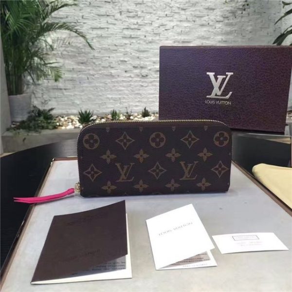 Louis Vuitton Monogram Clemence Wallet Hot Pink